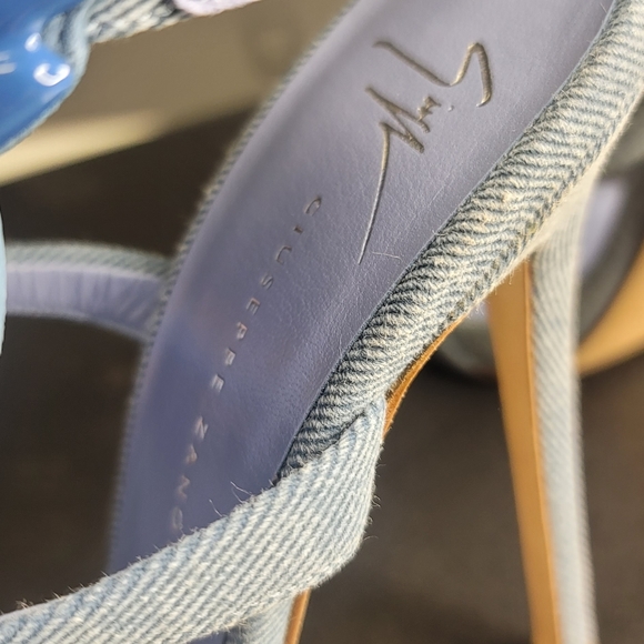 Authentic Giuseppe Zanotti cruel summer wing shoes hight heel Bule unique size36 - Picture 7 of 9